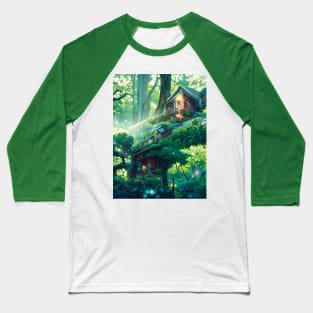 Magical Forest and Its Secret Beautiful Cottage in Jungle Baseball T-Shirt